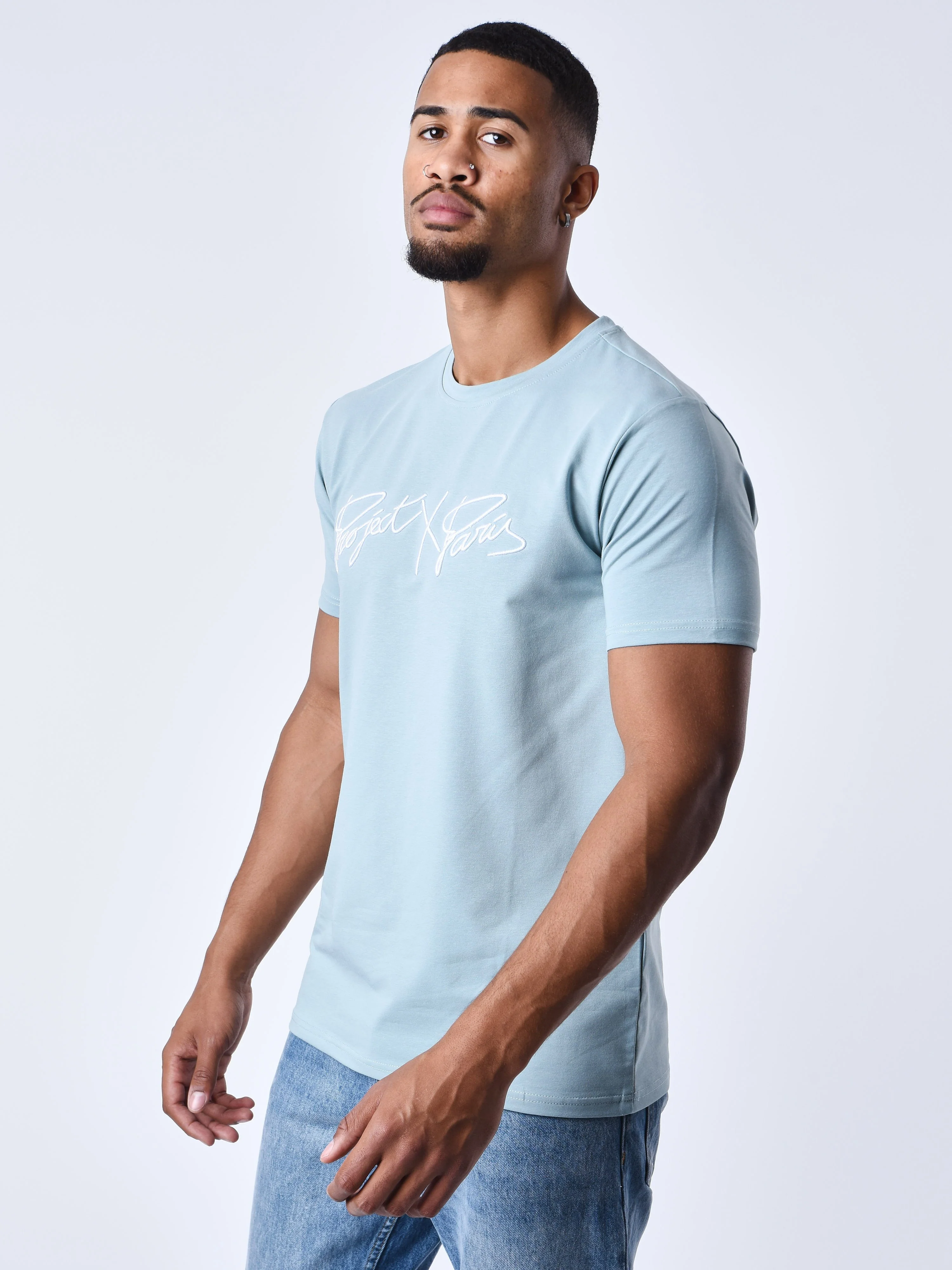 T-shirt basic full logo broderie - Image 4