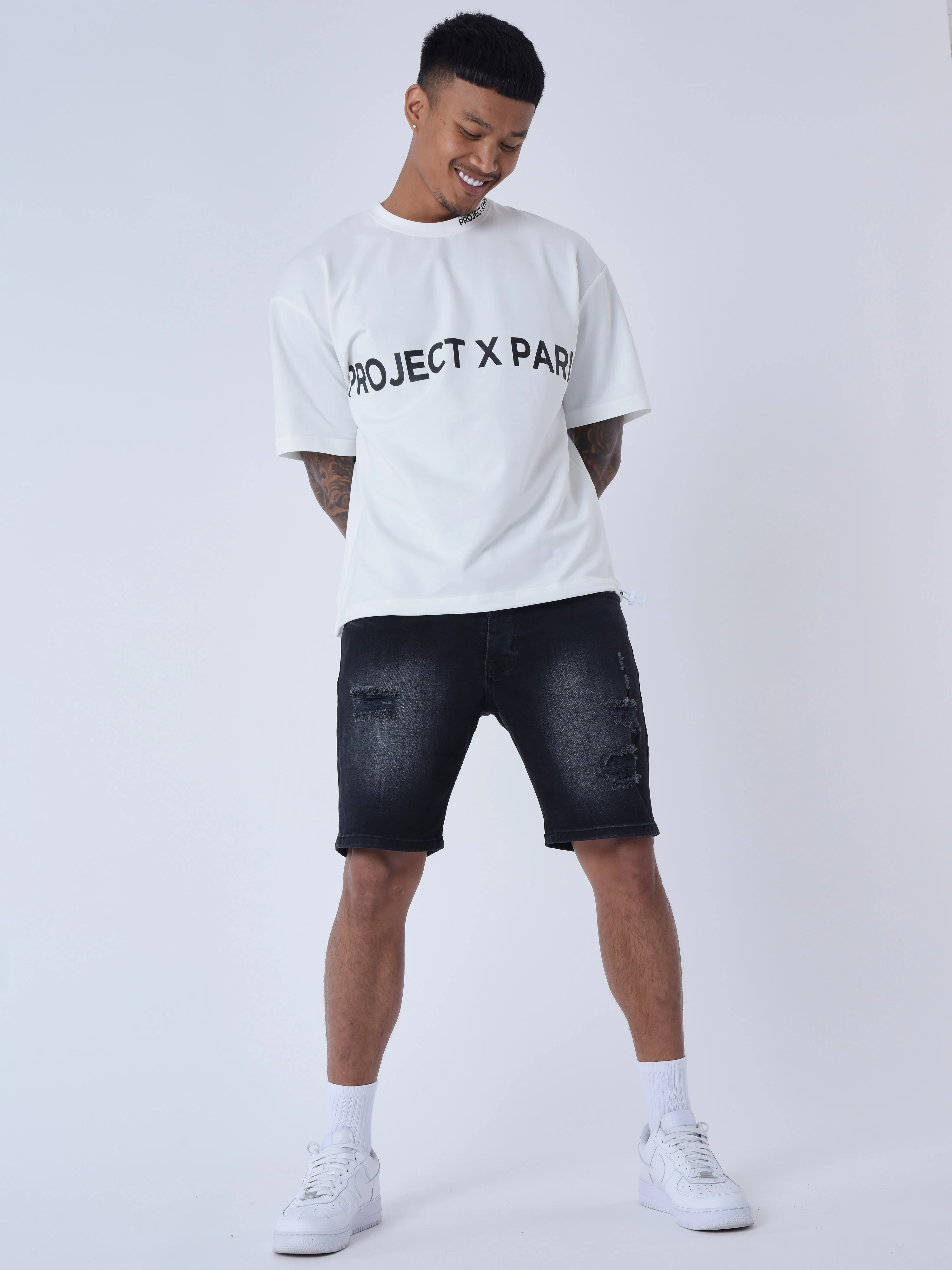 Short en jean effet déchiré - Image 3