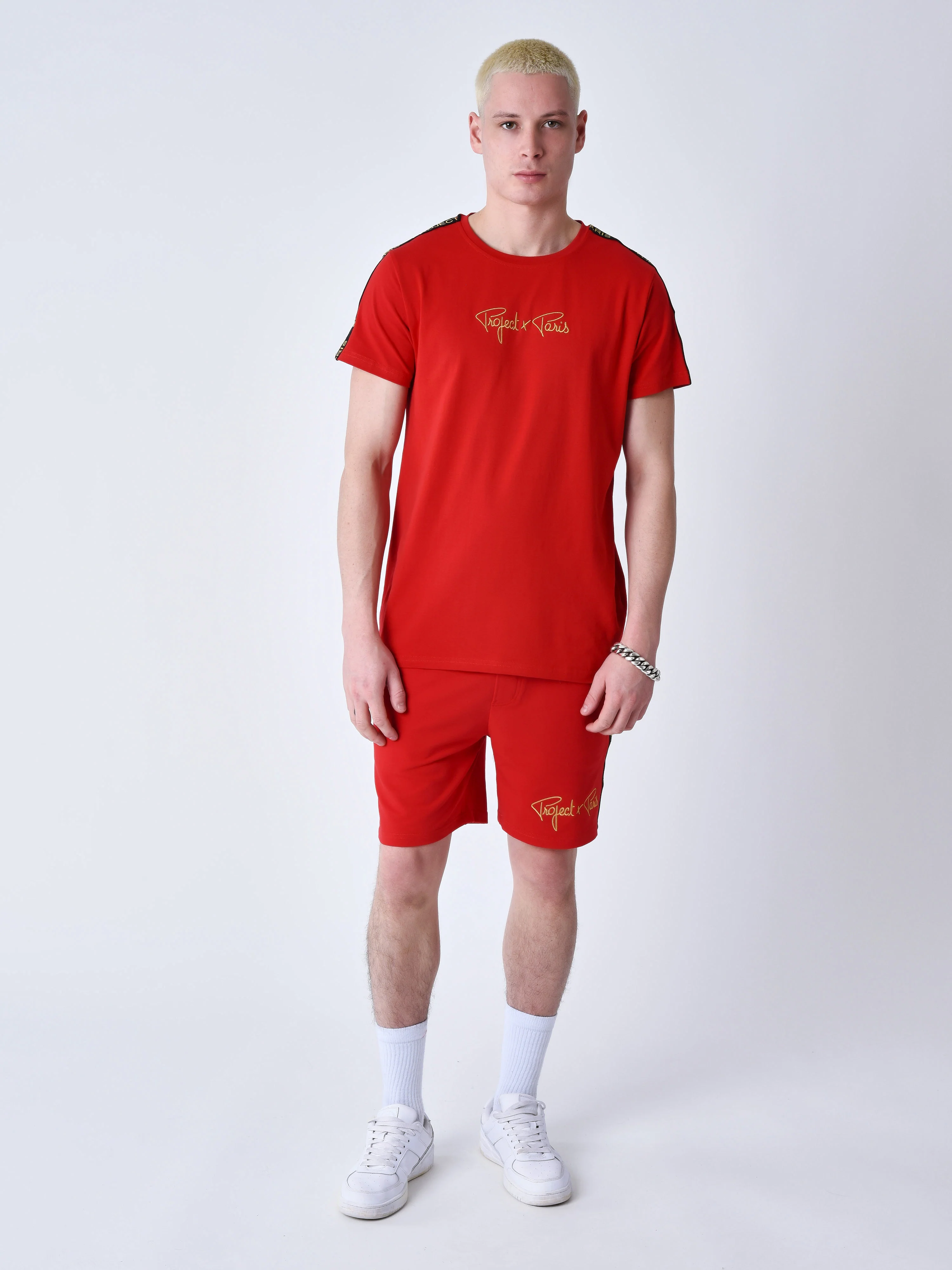T-shirt classique Bandes brodé épaule - Image 3
