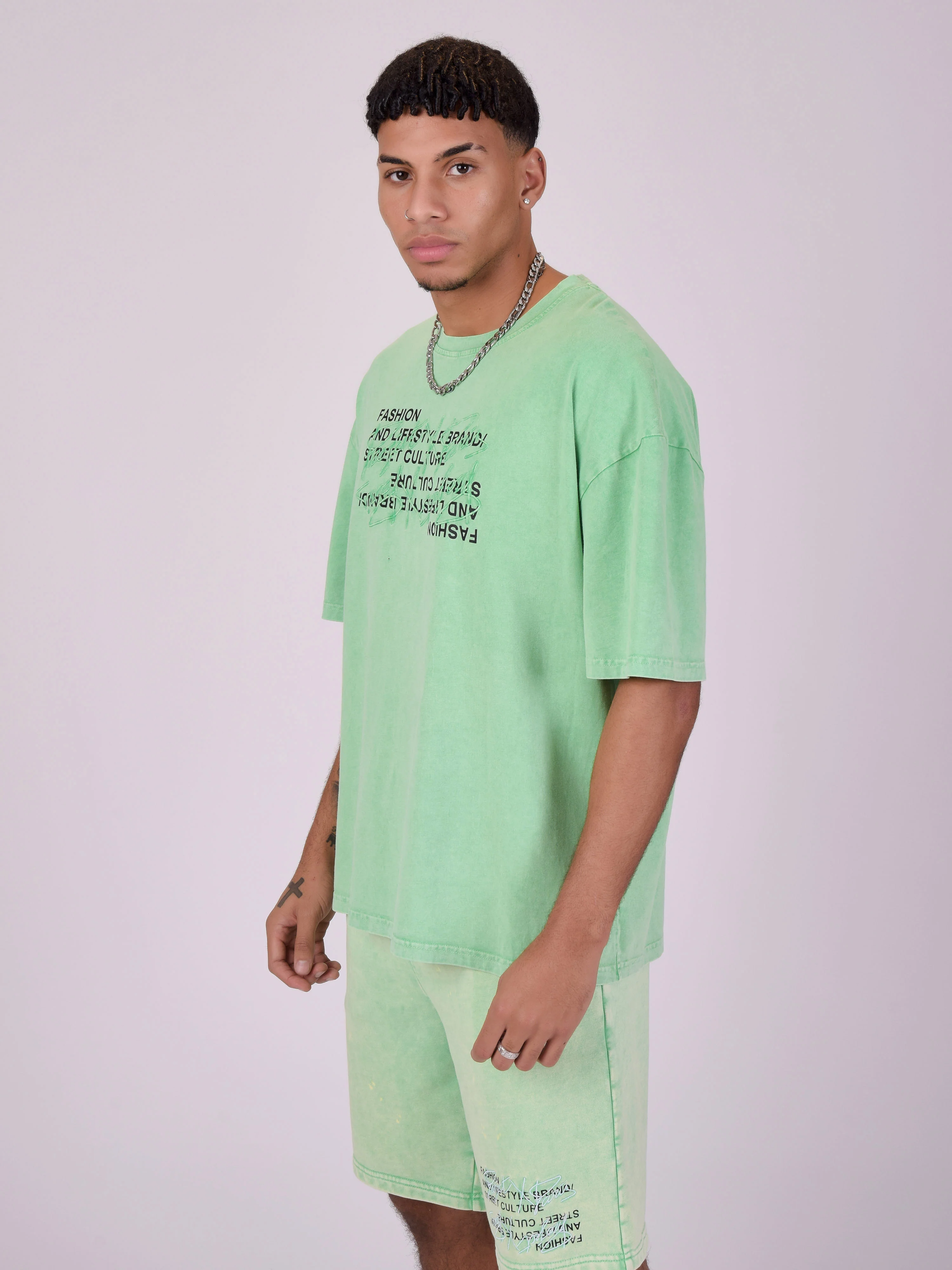 T-shirt oversize en tissus délavé - Image 4