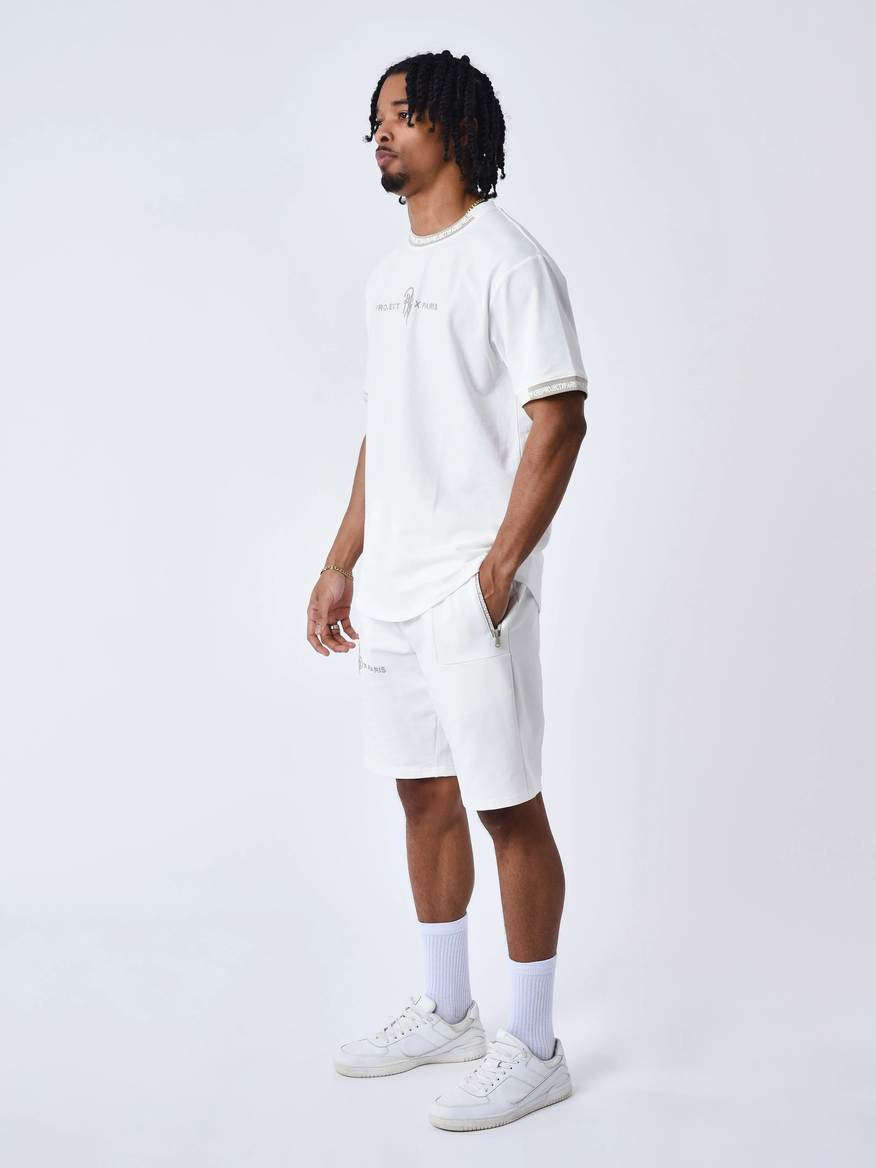 T-shirt uni avec bande logo - Image 5