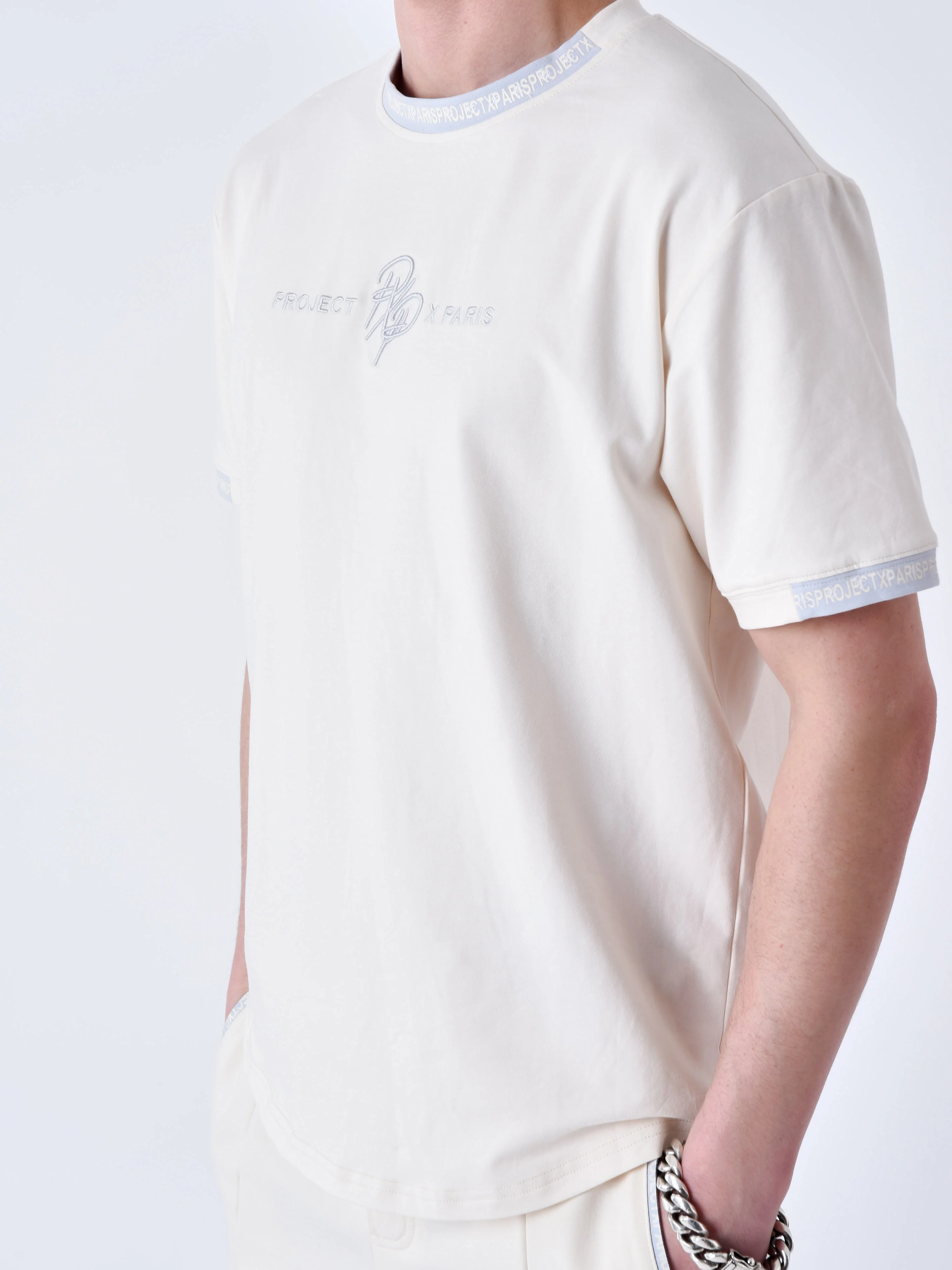 T-shirt uni avec bande logo - Image 4