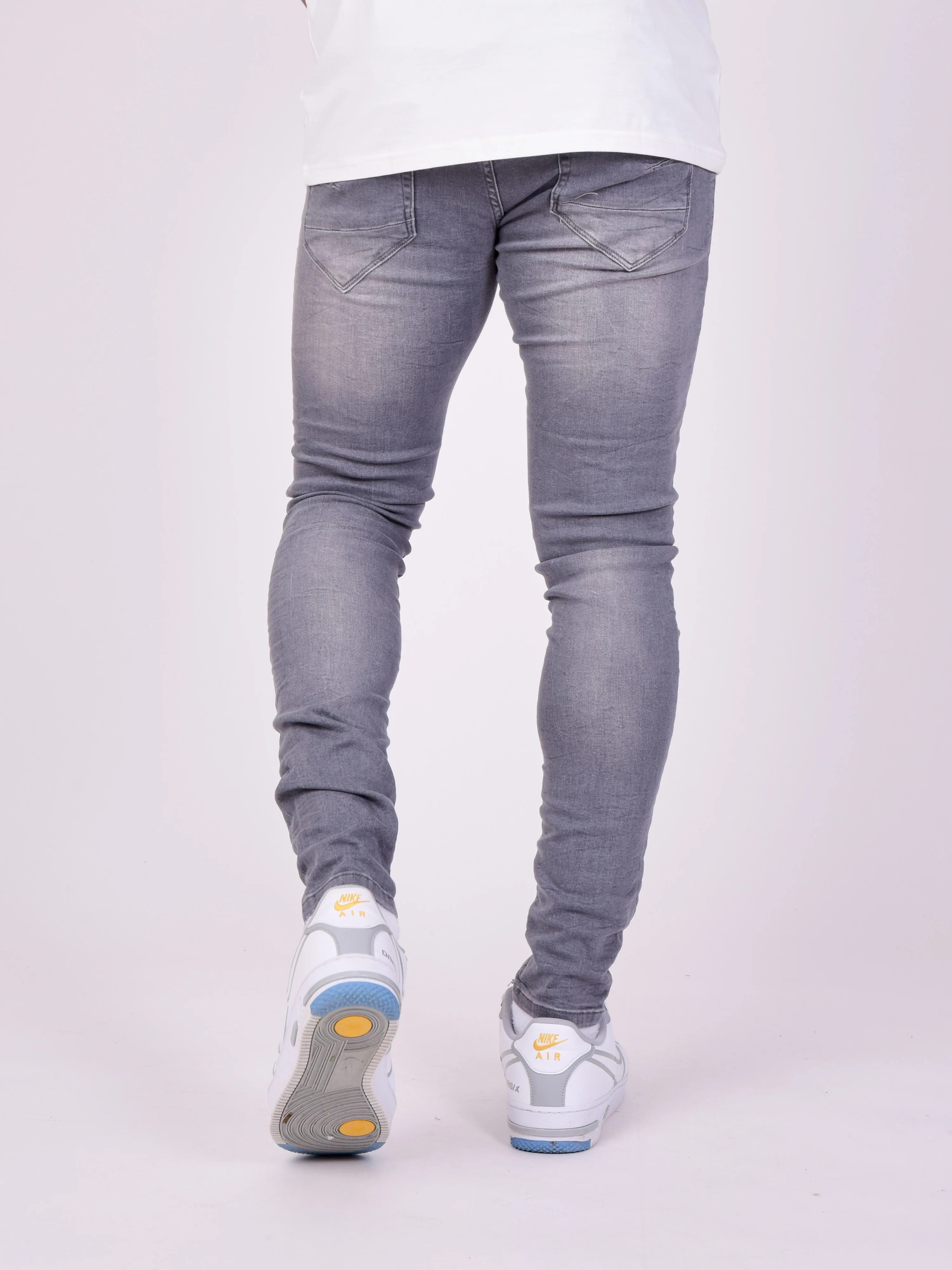Jean skinny gris delavé - Image 3