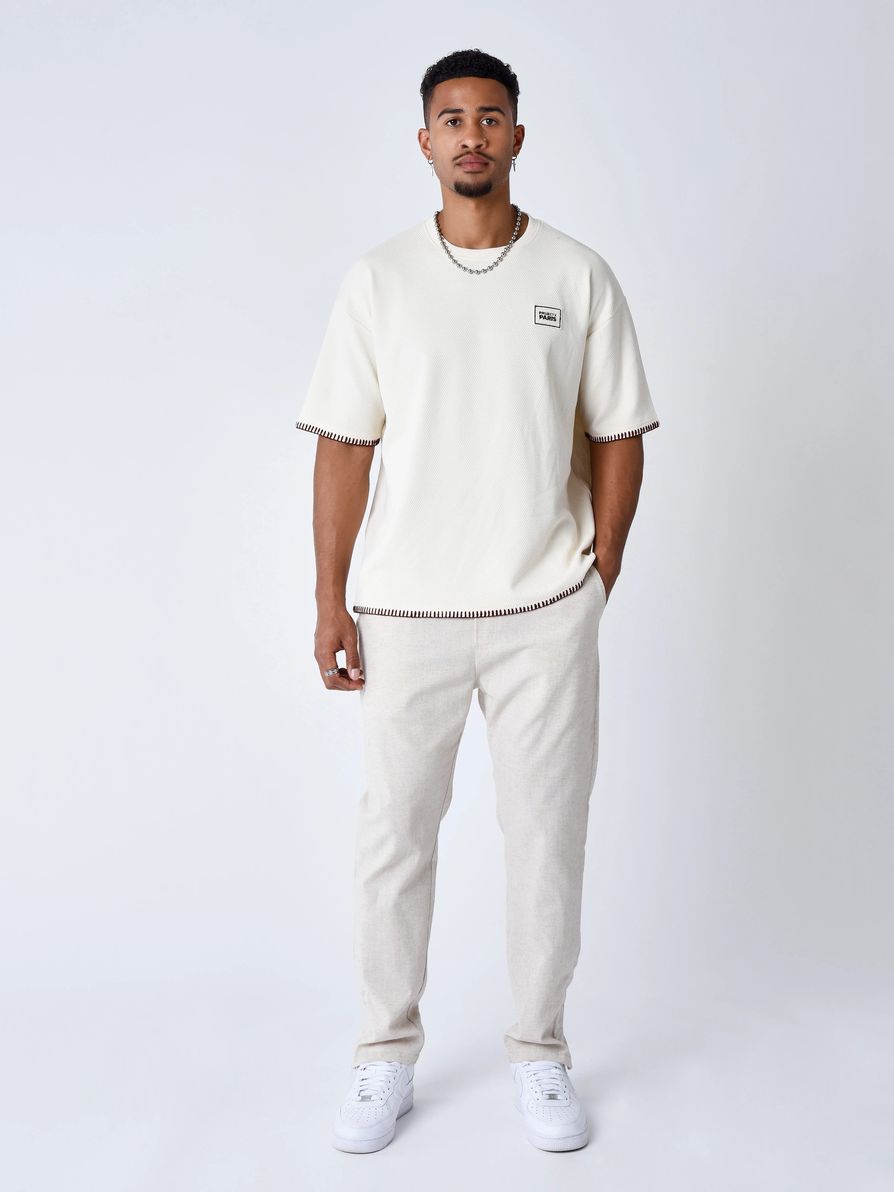 T-shirt texturé Stitching - Image 3